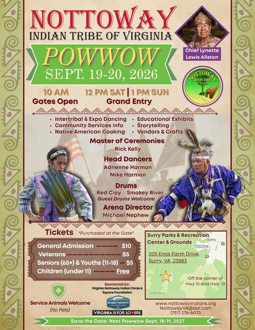 Nottoway Indian Tribe of Virginia POWWOW 2026